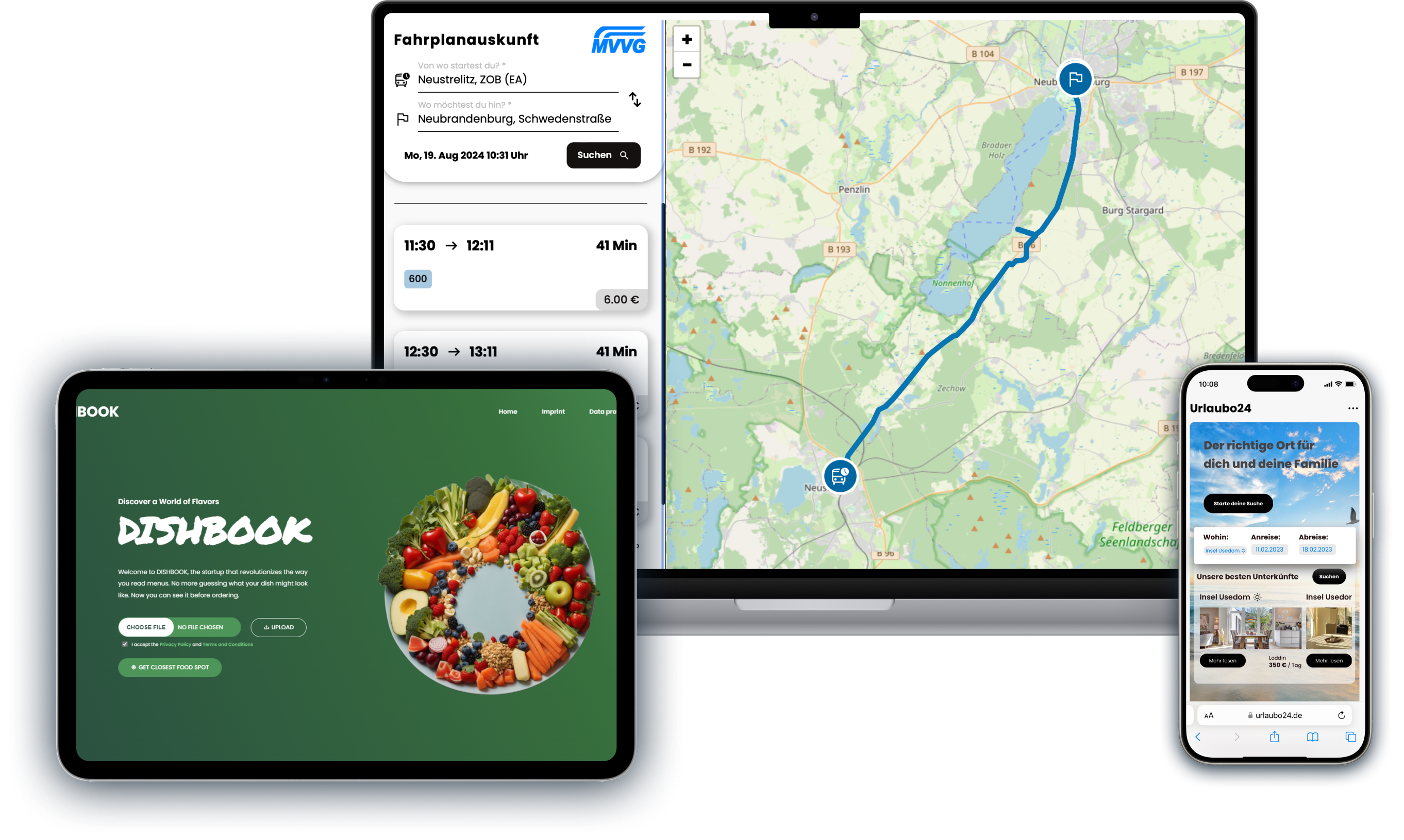 FTS Lösungen auf Laptop, Tablet und Smartphone